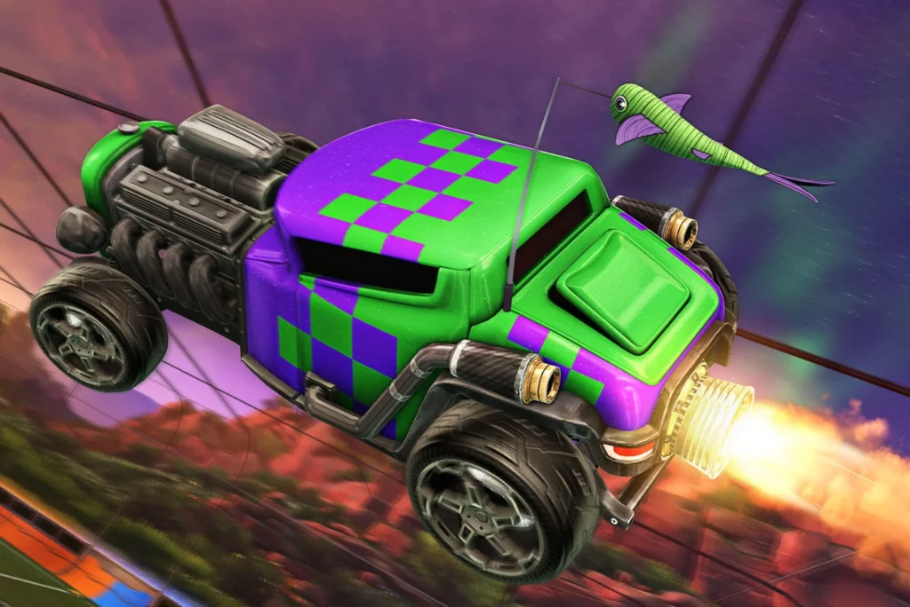 Rocket League cars on All About Esports
